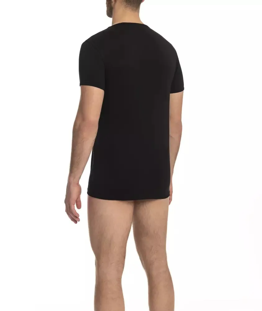 Black Cotton Men T-Shirt sold by Louxly product image thumbnail 2