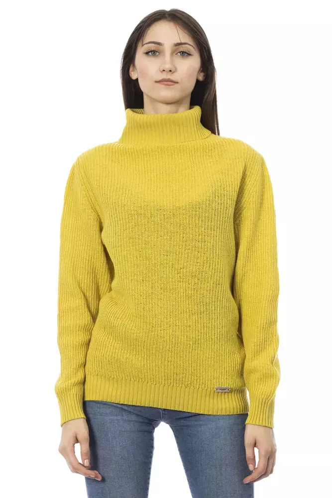 Yellow Wool Women Sweater sold by Louxly