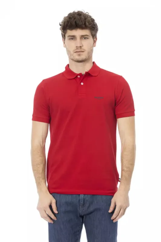 Red Cotton Men Polo sold by Louxly