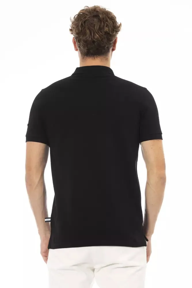 Black Cotton Men Polo Shirt sold by Louxly product image thumbnail 3