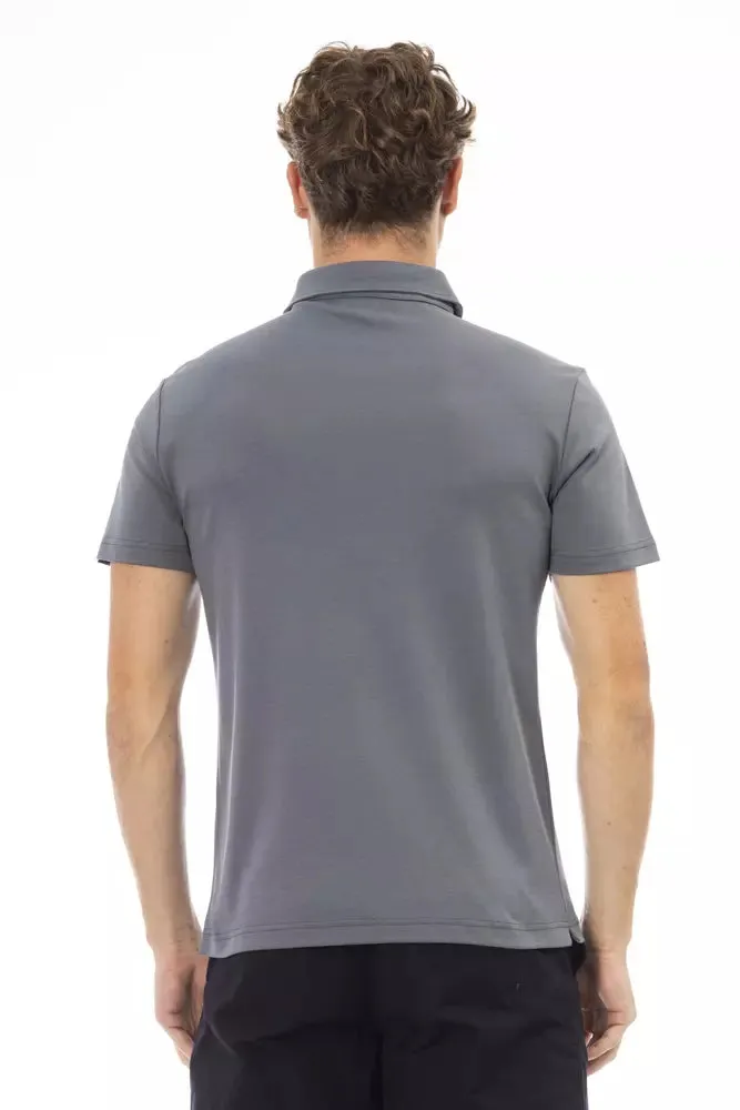 Gray Cotton Men Polo Shirt sold by Louxly product image thumbnail 3