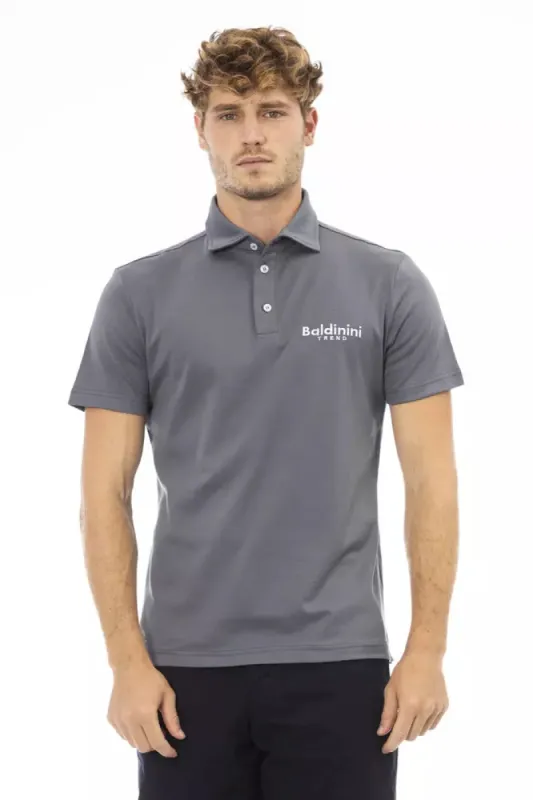 Gray Cotton Men Polo Shirt sold by Louxly