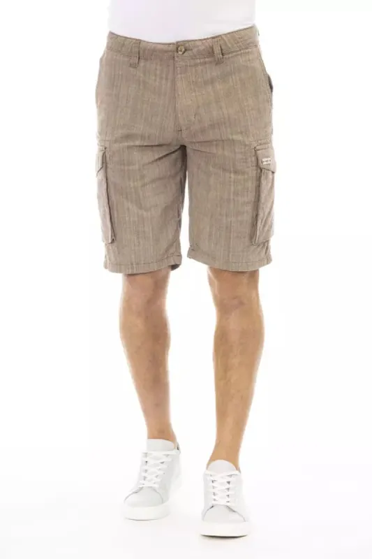 Brown Cotton Men Cargo Short sold by Louxly