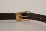 Elegant Dark Brown Leather Belt sold by Louxly