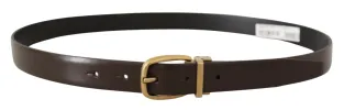Elegant Dark Brown Leather Belt sold by Louxly