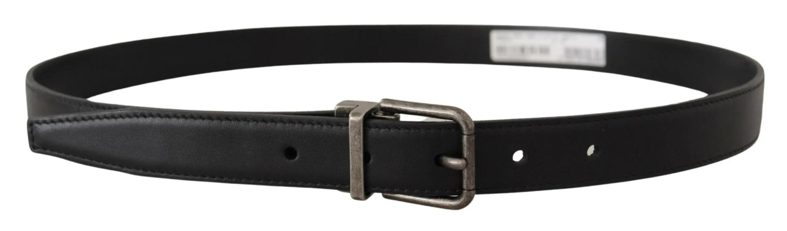 Elegant Black Leather Belt with Metal Buckle sold by Louxly product image thumbnail 3