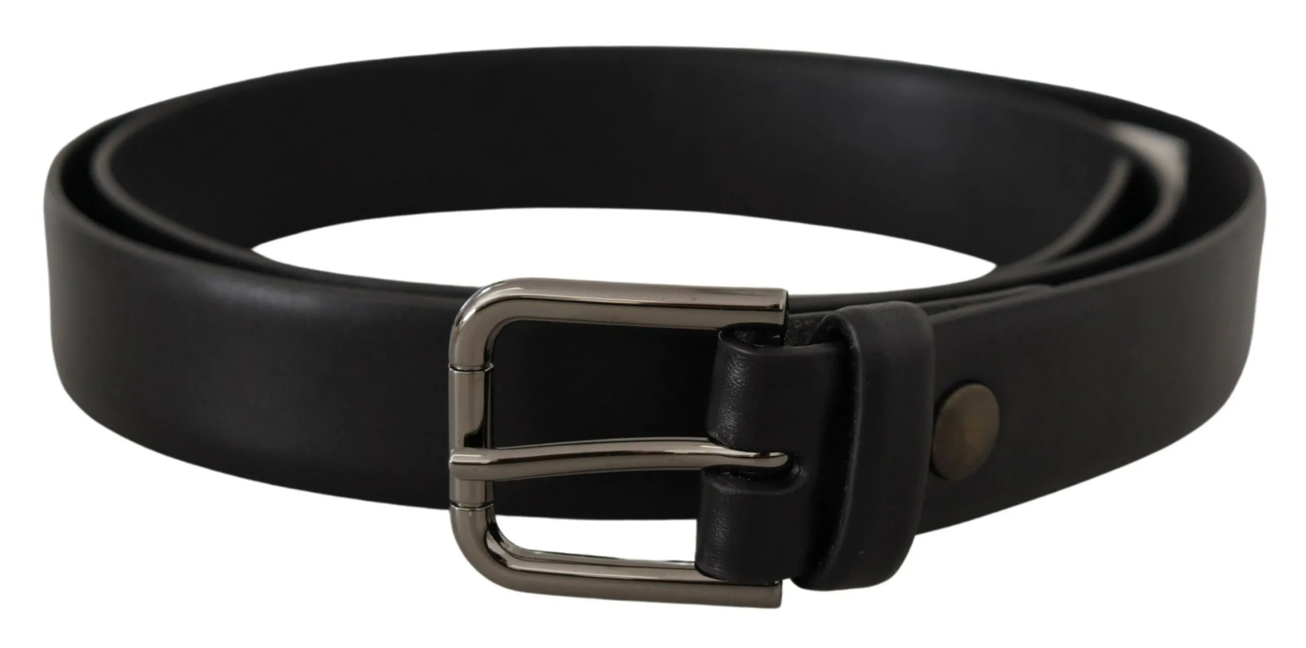 Elegant Black Leather Classic Belt sold by Louxly