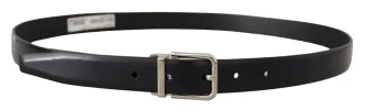 Elegant Leather Belt with Metal Buckle sold by Louxly