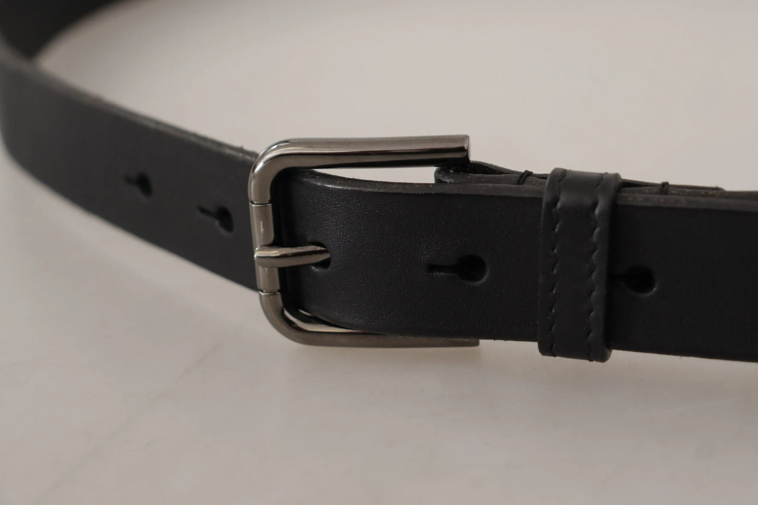 Elegant Black Leather Belt with Metal Buckle sold by Louxly product image thumbnail 5