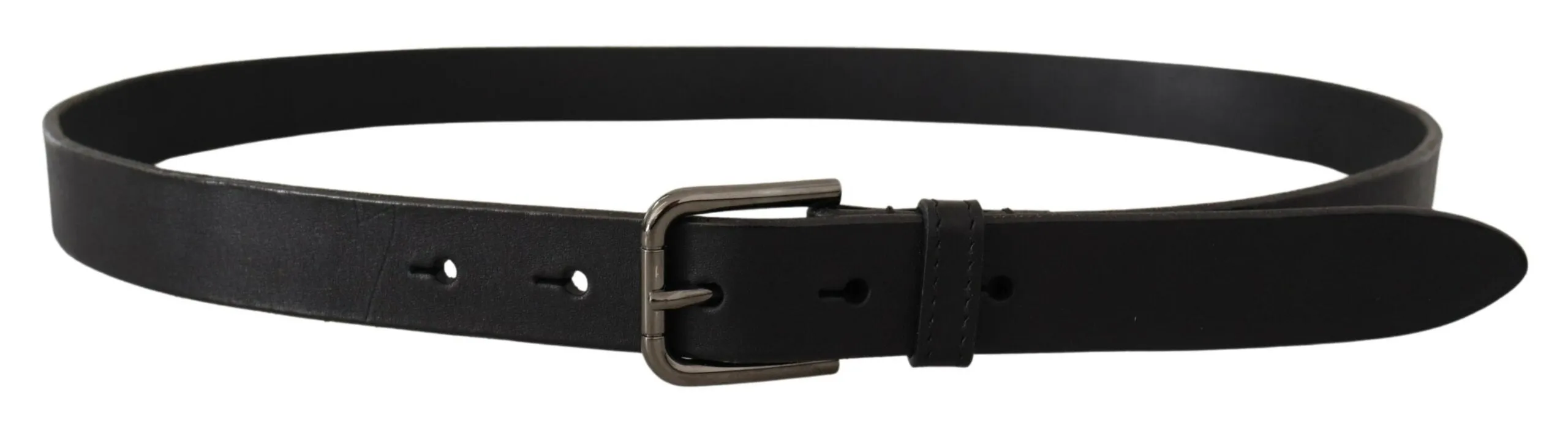 Elegant Black Leather Belt with Metal Buckle sold by Louxly product image thumbnail 3