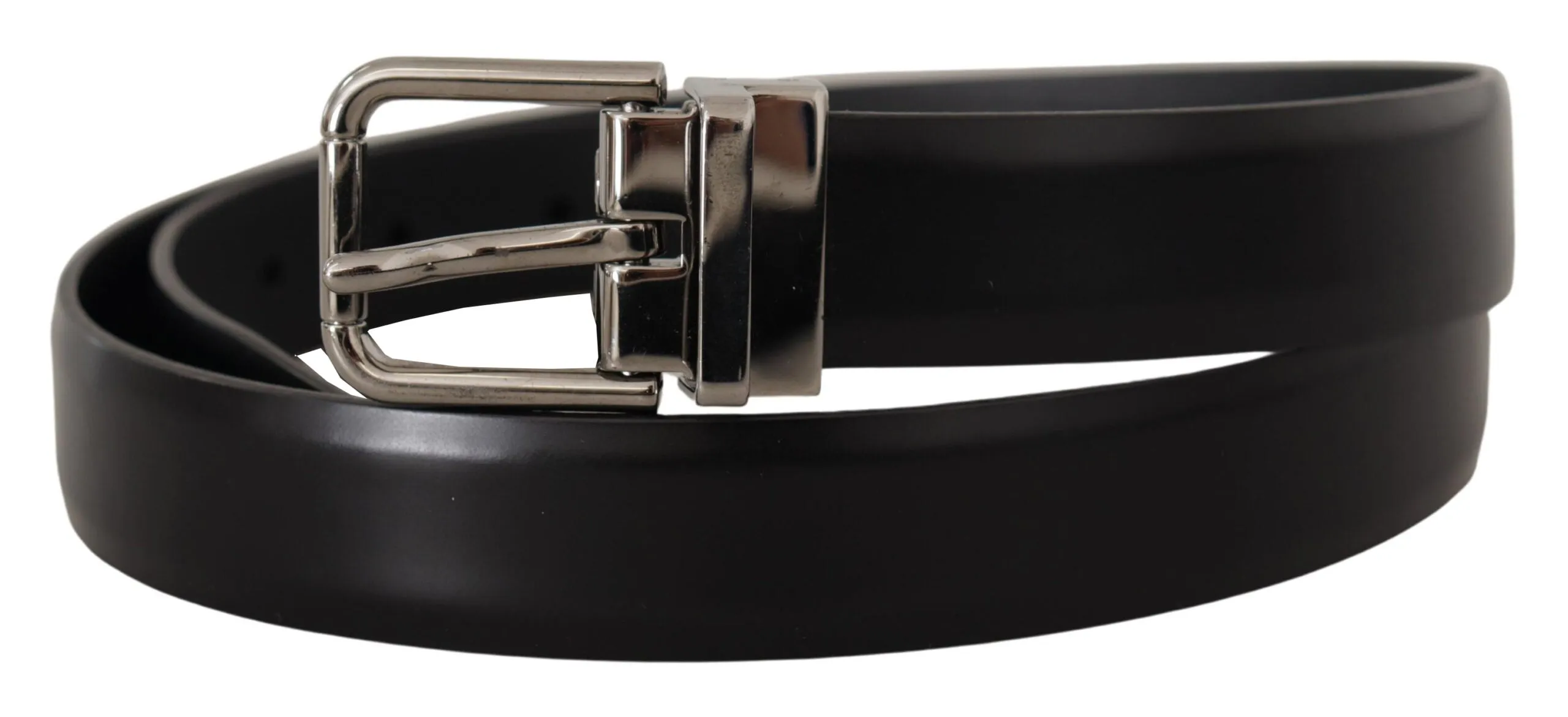 Elegant Black Leather Belt with Metal Buckle sold by Louxly product image thumbnail 2