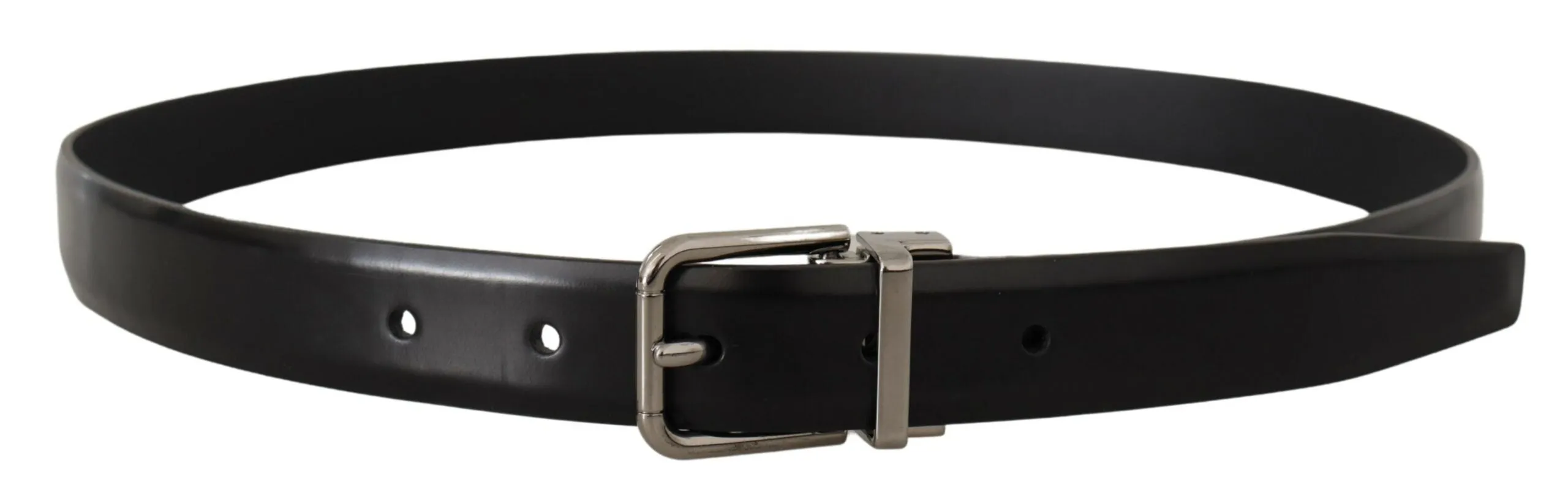 Elegant Black Leather Belt with Metal Buckle sold by Louxly product image thumbnail 4