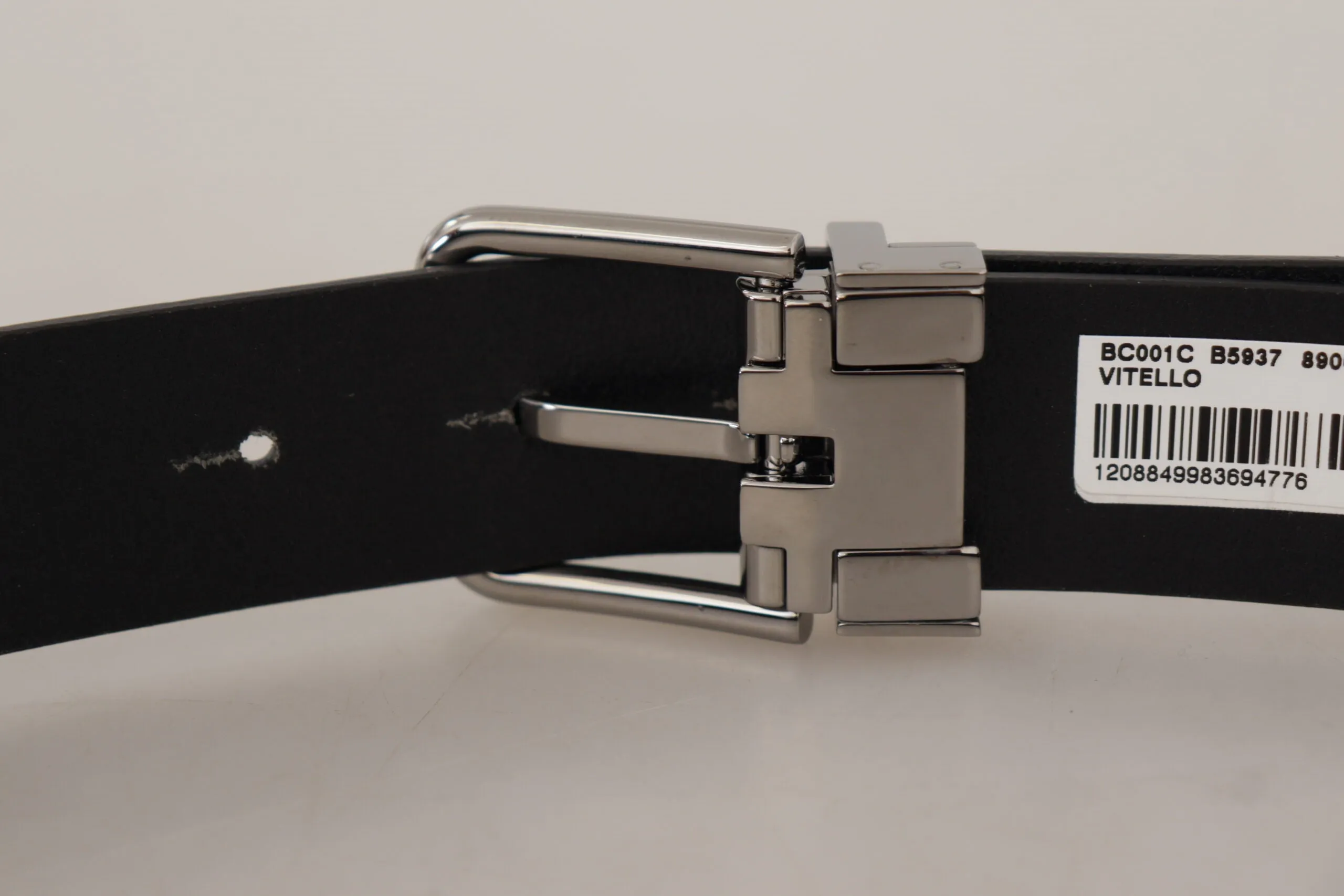 Elegant Black Leather Belt with Metal Buckle sold by Louxly product image thumbnail 4