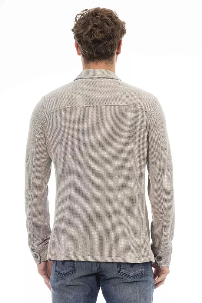 Beige Cotton Blend Chic Jacket for Men sold by Louxly product image thumbnail 3