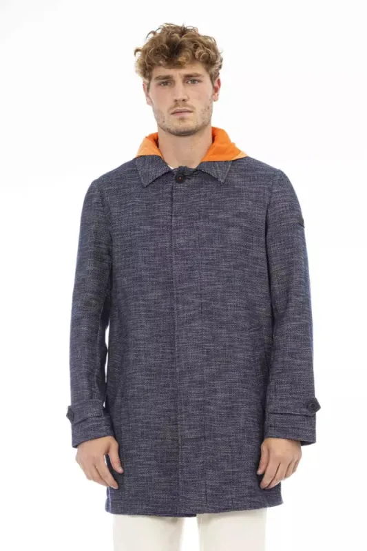 Versatile Blue Jacket with Backpack Braces sold by Louxly