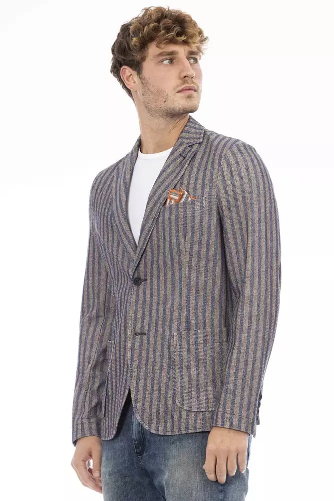 Classic Blue Fabric Jacket sold by Louxly product image thumbnail 2