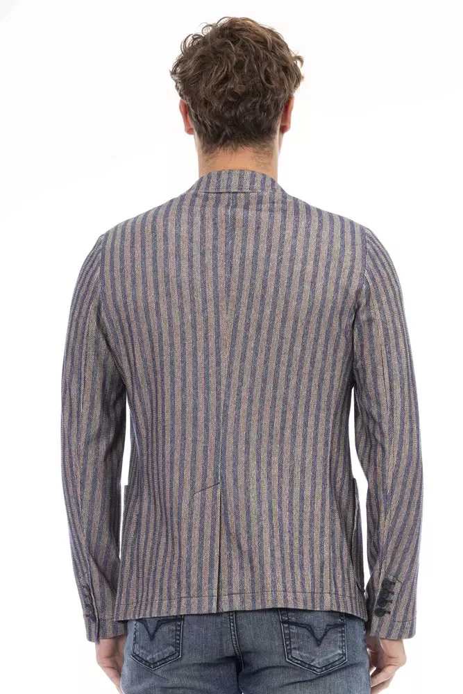 Classic Blue Fabric Jacket sold by Louxly product image thumbnail 3