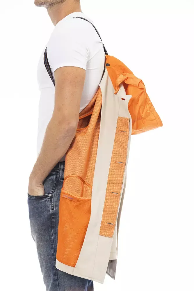 Beige Waterproof Hooded Jacket with Backpack Braces sold by Louxly product image thumbnail 4