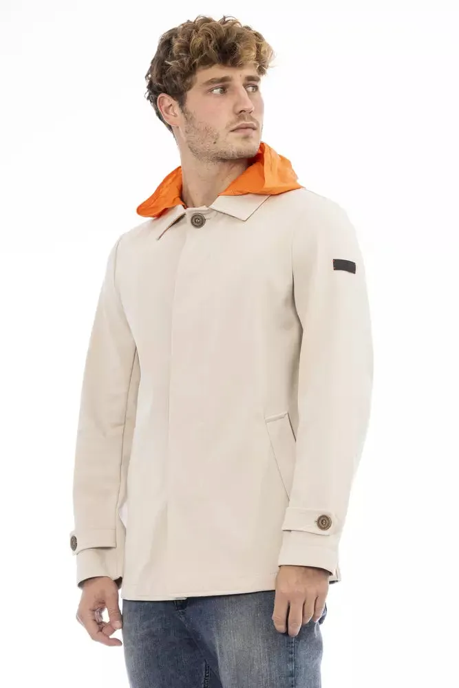 Beige Waterproof Hooded Jacket with Backpack Braces sold by Louxly product image thumbnail 2