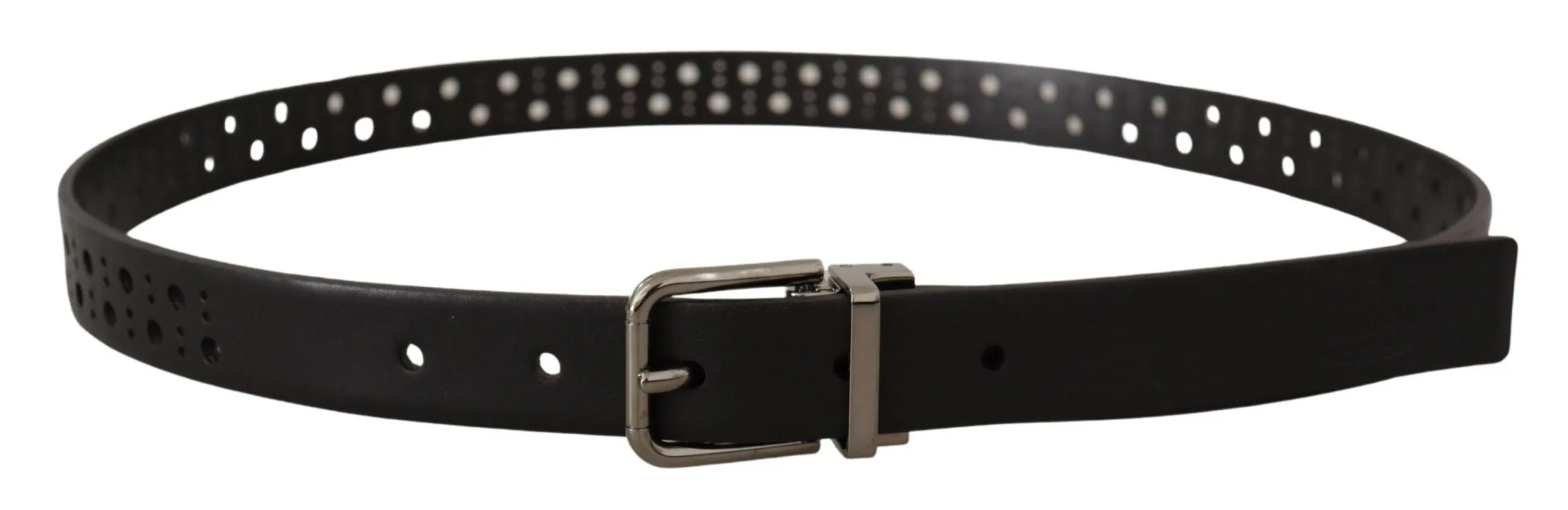 Elegant Black Leather Belt with Metal Buckle sold by Louxly product image thumbnail 3