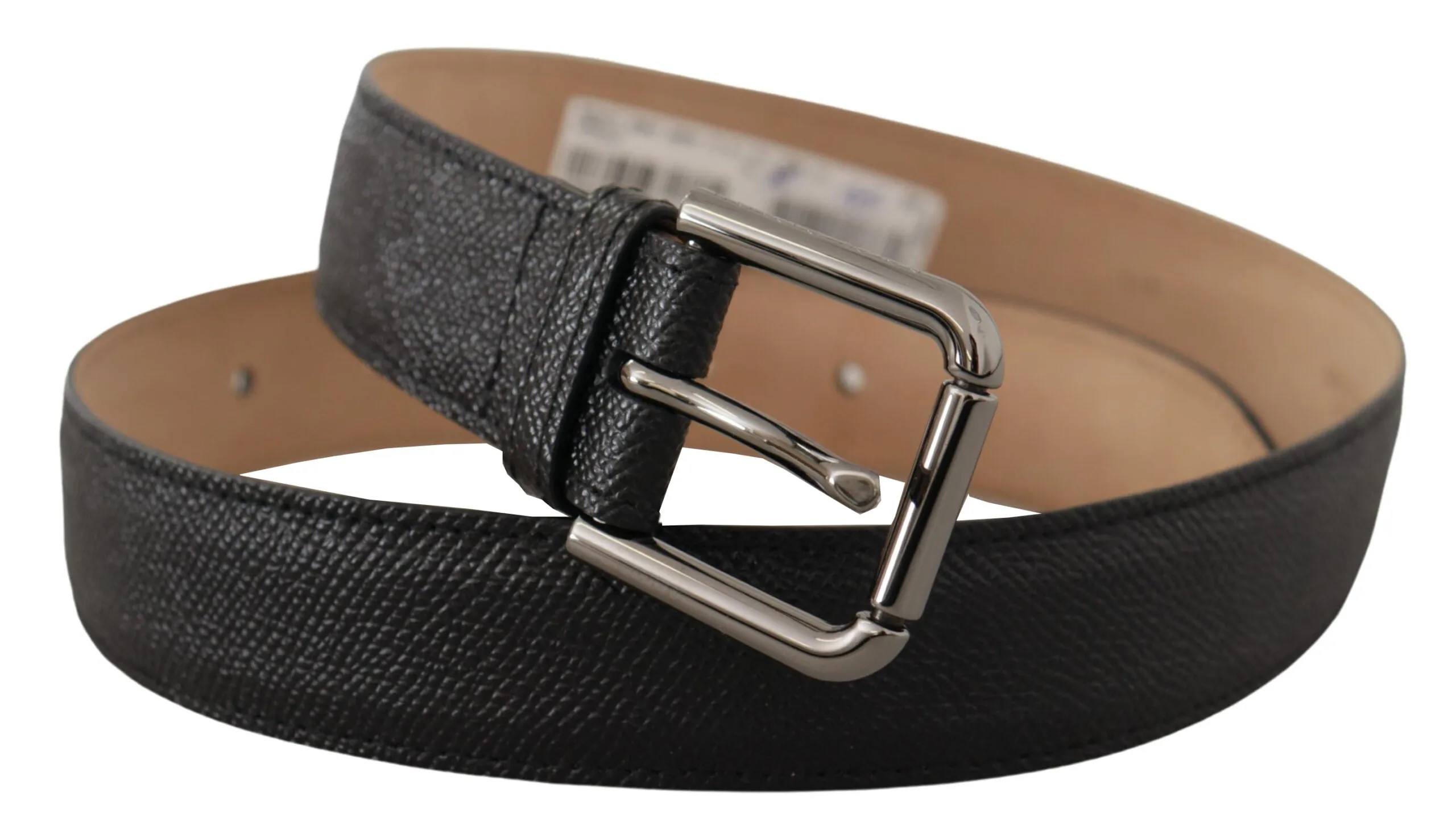 Elegant Black Leather Belt with Metal Buckle sold by Louxly product image thumbnail 2