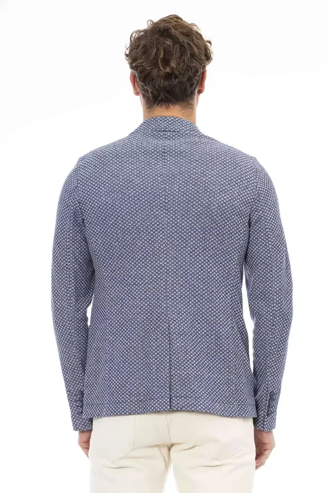 Chic Cotton-Linen Blend Blue Jacket sold by Louxly product image thumbnail 3