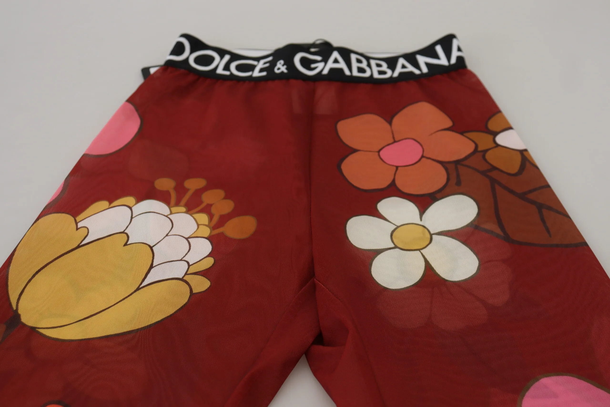 Floral Red High Waist Leggings sold by Louxly product image thumbnail 5