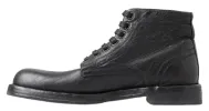Equisite Black Lace-Up Leather Boots sold by Louxly