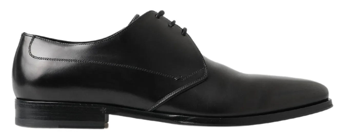 Classic Black Leather Derby Shoes sold by Louxly