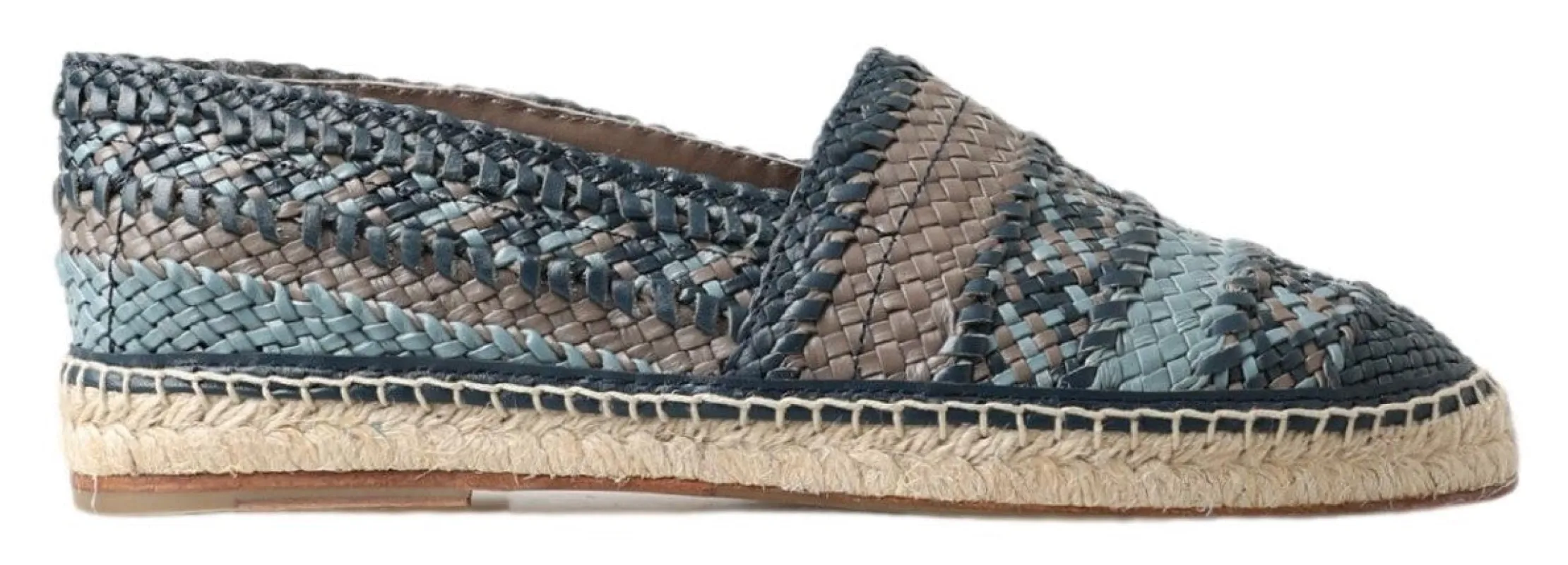Sumptuous Woven Leather Espadrilles sold by Louxly