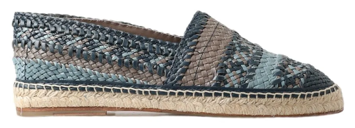 Sumptuous Woven Leather Espadrilles sold by Louxly