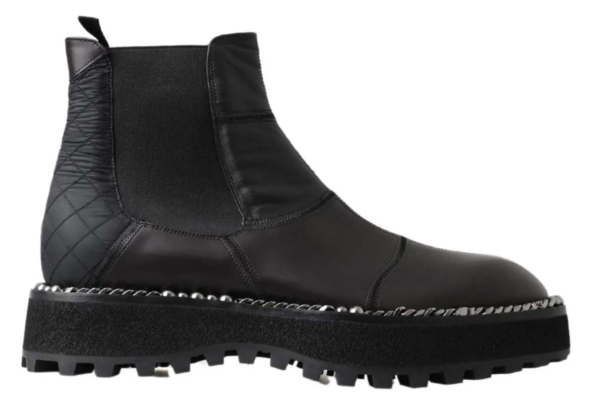 Elegant Black Ankle Stretch Slip On Boots sold by Louxly