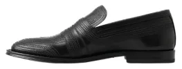 Elegant Black Leather Slipper Loafers sold by Louxly