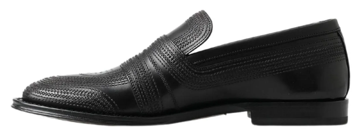 Elegant Black Leather Slipper Loafers sold by Louxly product image thumbnail 2