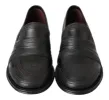 Elegant Black Leather Slipper Loafers sold by Louxly