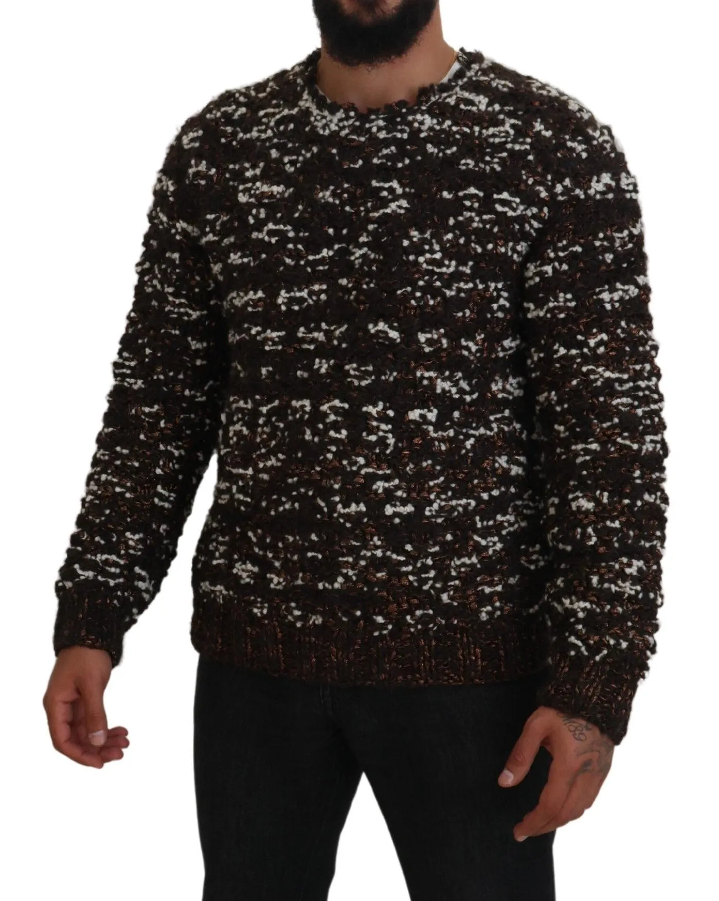 Elegant Bronze Knit Pullover Sweater sold by Louxly product image thumbnail 5
