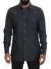 Elegant Slim-Fit Blue Denim Casual Shirt sold by Louxly