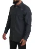 Elegant Slim-Fit Blue Denim Casual Shirt sold by Louxly