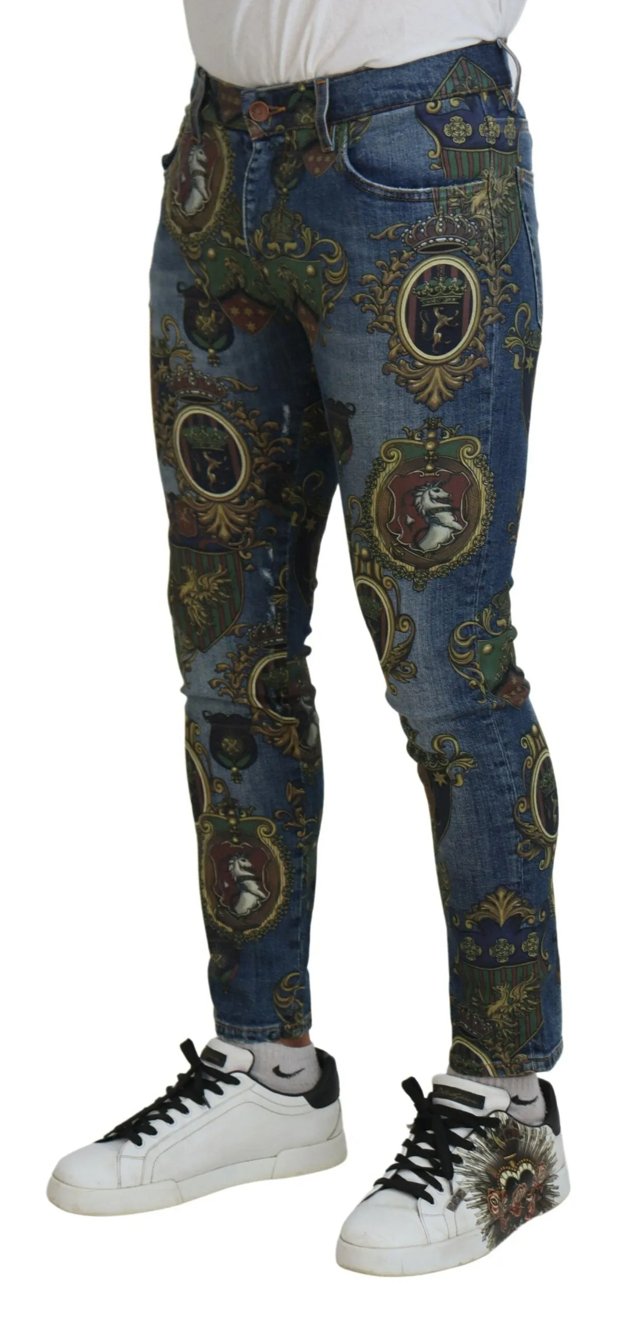 Elegant Slim-Fit Printed Denim Jeans sold by Louxly product image thumbnail 2