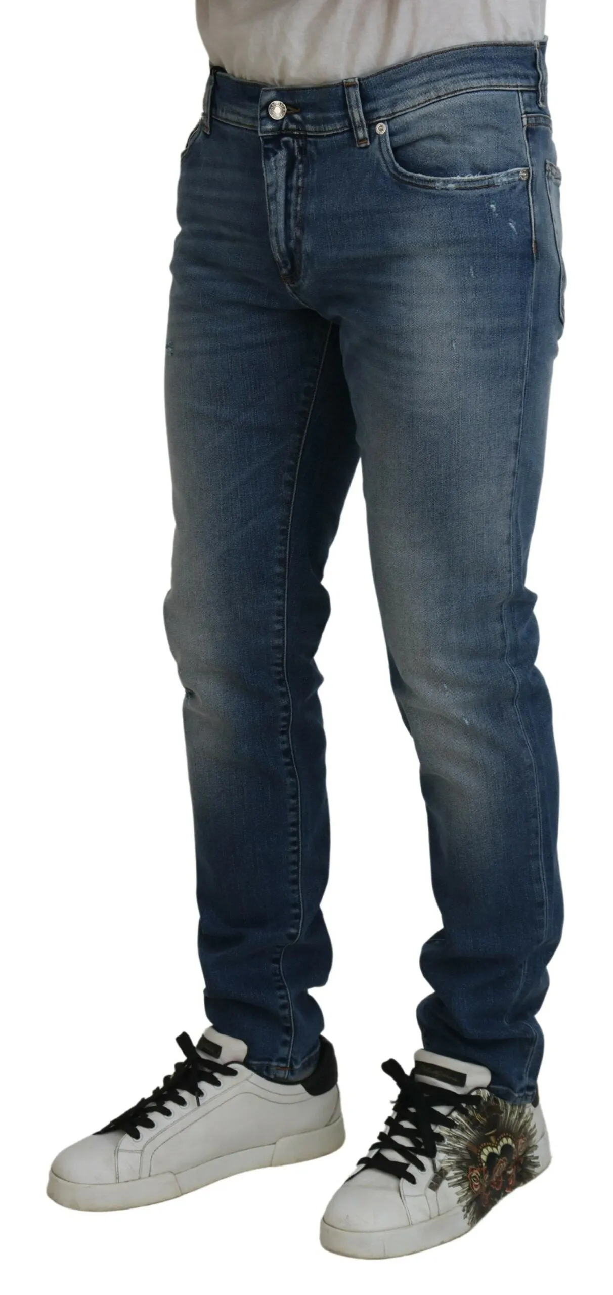 Chic Slim Fit Italian Denim Jeans sold by Louxly product image thumbnail 4