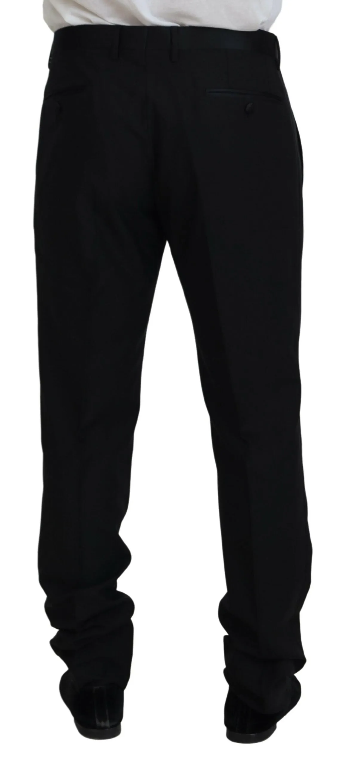 Elegant Slim Fit Black Dress Trousers sold by Louxly product image thumbnail 3