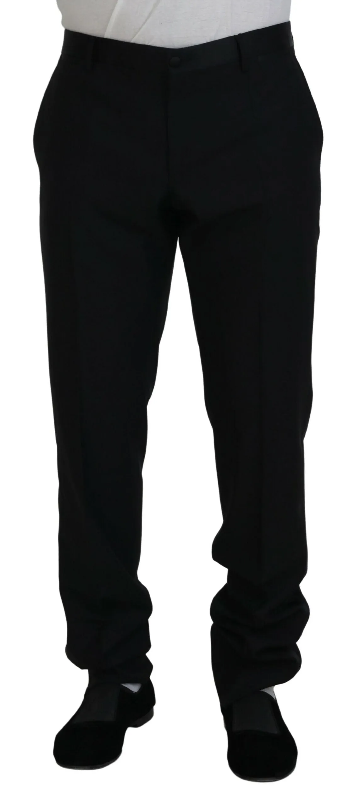 Elegant Slim Fit Black Dress Trousers sold by Louxly