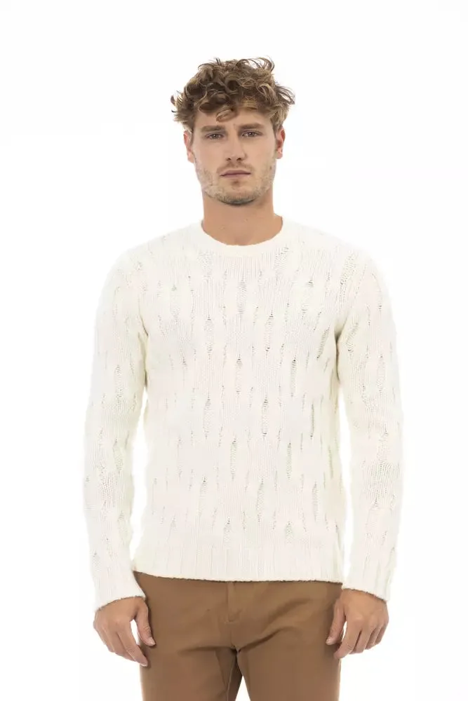 Beige Wool Men Sweater sold by Louxly