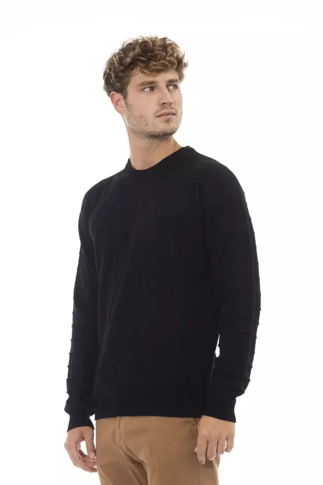Black Viscose Men Sweater sold by Louxly product image thumbnail 2
