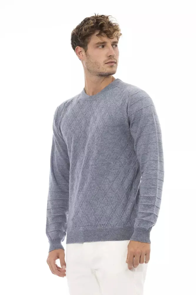 Light Blue Viscose Men Sweater sold by Louxly product image thumbnail 2