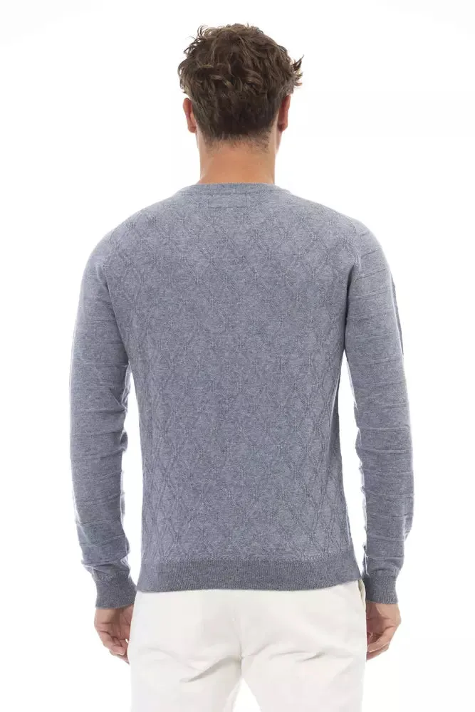Light Blue Viscose Men Sweater sold by Louxly product image thumbnail 3