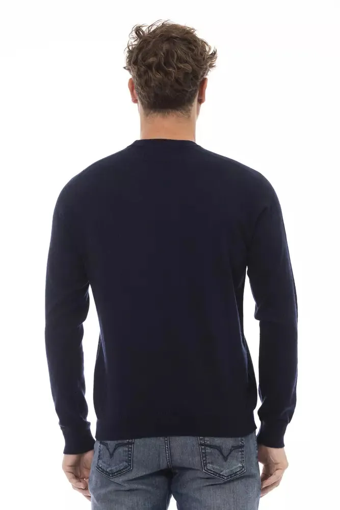 Blue Viscose Men Sweater sold by Louxly product image thumbnail 3