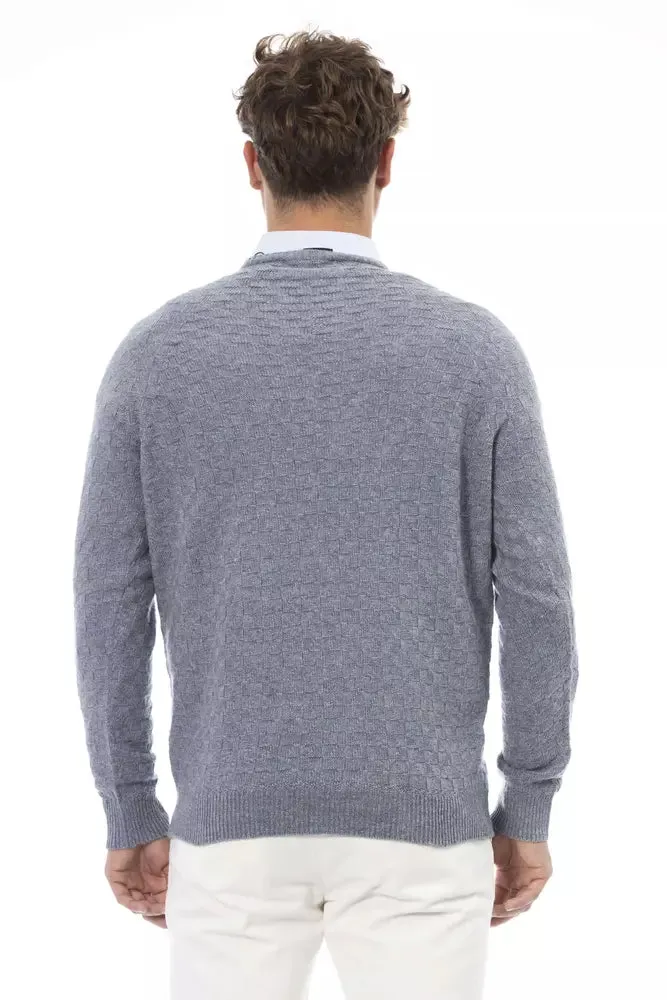 "Light Blue Viscose Men Sweater" sold by Louxly product image thumbnail 3