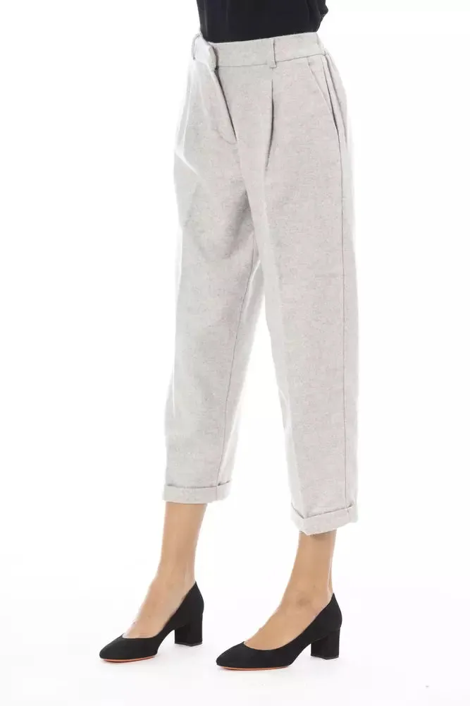 Gray Wool Women Pant sold by Louxly product image thumbnail 2