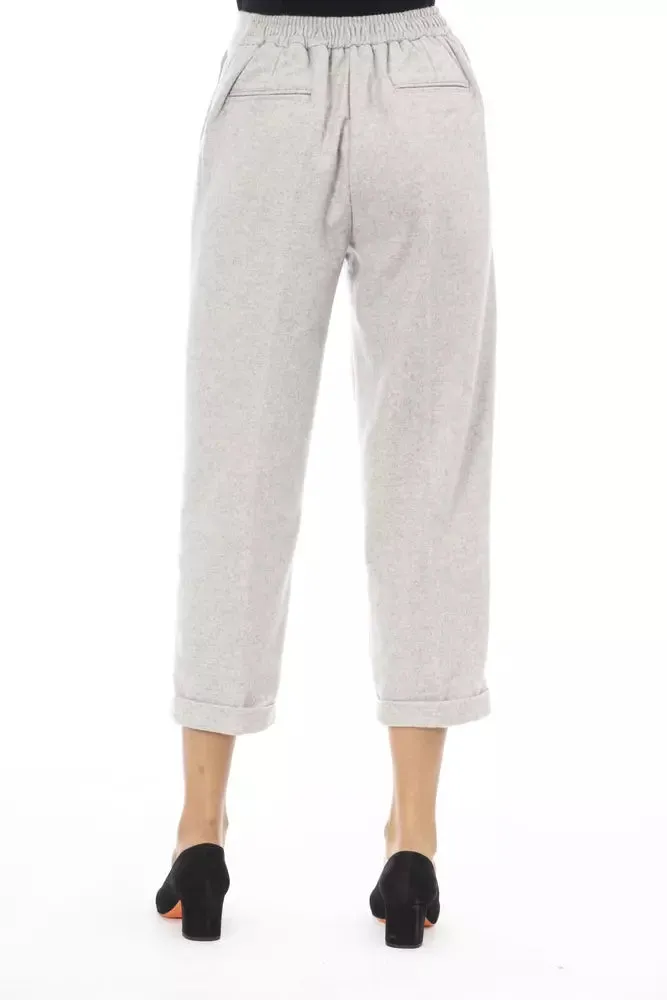 Gray Wool Women Pant sold by Louxly product image thumbnail 3